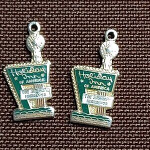 Holiday of America Silver and Green Charms